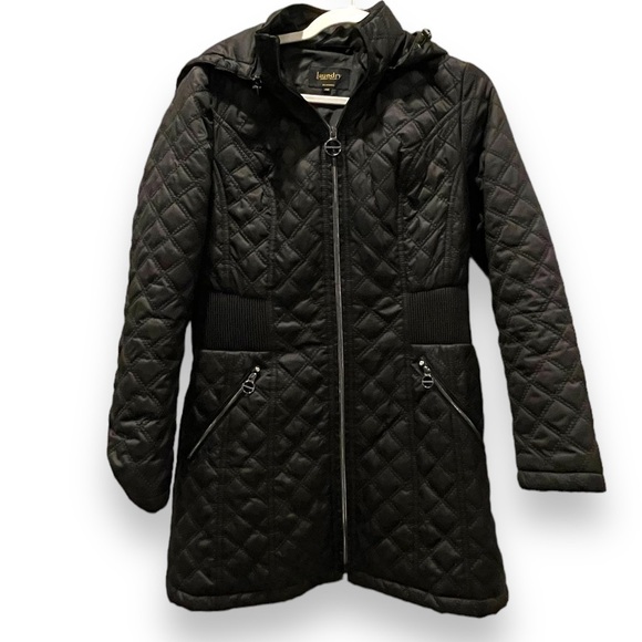 Laundry by Shelli Segal Los Angeles | Black Longline Quilted Puffer Jacket | PM - Picture 1 of 8